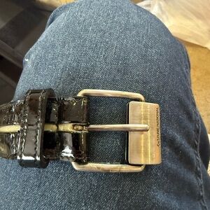 CNC Costume National Black patent Leather Belt